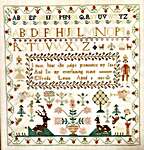 Click/tap for more details of Everlasting Elfreda Lewis 1833 (cross stitch) by 1897 Schoolhouse Samplers