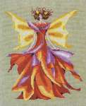 Click/tap for more details of Faerie Autumn Glow (cross stitch) by Nora Corbett