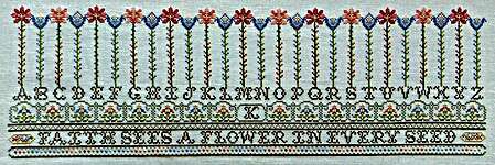 Click/tap for more details of Faith Garden (cross stitch) by Rosewood Manor
