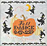 Click/tap for more details of Fall Dance (cross stitch) by Carriage House Samplings