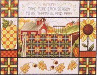 Click/tap for more details of Fall Quilt (cross stitch) by Stoney Creek