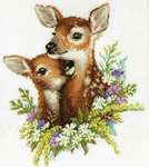 Click for more details of Fawns (cross stitch) by Panna