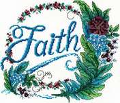 Click/tap for more details of Feathered Faith (cross stitch) by Imaginating