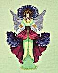 Click/tap for more details of February Amethyst Fairy (cross stitch) by Mirabilia Designs