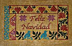 Click/tap for more details of Feliz Navidad (cross stitch) by Jan Hicks
