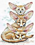 Click for more details of Fennec Fox Family (cross stitch) by MP Studios