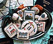 Click for more details of Festive Little Fobs Travel Edition (cross stitch) by Heartstring Samplery