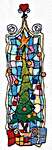 Click/tap for more details of Festive Window (cross stitch) by Michael Powell