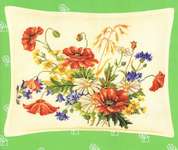 Click for more details of Field Flowers Cushion (cross stitch) by Eva Rosenstand