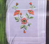 Click for more details of Field Poppies Table Covers (embroidery) by Deco-Line