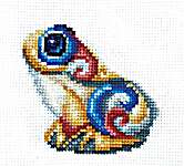 Click/tap for more details of Figurines - Frog (cross stitch) by Andriana
