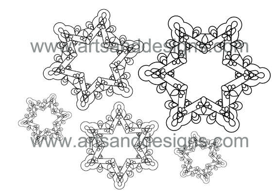 Click for more details of Filigree Snowflakes Digital Stamp (digital downloads) by Julie Lynes