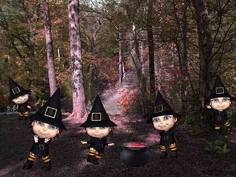 Click for more details of Five Little Witches (digital downloads) by DawnsDesigns