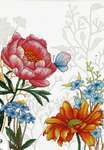 Click for more details of Flowers and Butterfly (cross stitch) by Luca - S