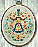 Click for more details of Folk Art Sampler (cross stitch) by Tiny Modernist