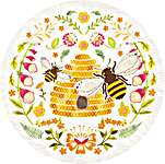 Click for more details of Folk Bees (embroidery) by Bothy Threads