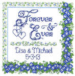 Click/tap for more details of Forever and Ever (cross stitch) by Imaginating