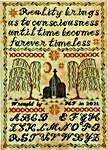 Click/tap for more details of Forever Timeless Mourning Sampler (cross stitch) by Stitchy Prose
