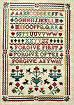 Click/tap for more details of Forgive Anyway (cross stitch) by Monticello Stitches