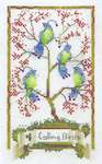 Click for more details of Four Calling Birds (cross stitch) by Nora Corbett