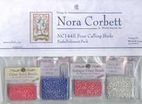 Click/tap for more details of Four Calling Birds Embellishment Pack (beads and treasures) by Nora Corbett