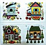 Click for more details of Four Seasons Birdhouses (cross stitch) by Stoney Creek