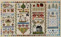 Click for more details of Four Seasons Sampler (cross stitch) by Jeannette Douglas
