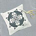 Click/tap for more details of Foxes and Ducks Pincushion (cross stitch) by Permin of Copenhagen