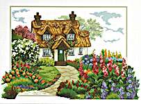 Click for more details of Foxglove Cottage (no-count cross stitch) by Needleart World