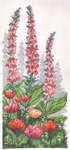Click for more details of Foxgloves and Poppies (cross stitch) by Permin of Copenhagen