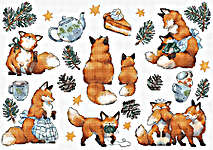 Click/tap for more details of Foxy New Year (cross stitch) by Letistitch