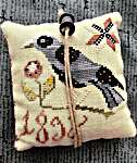 Click/tap for more details of Fraktur Bird (cross stitch) by Shakespeare's Peddler