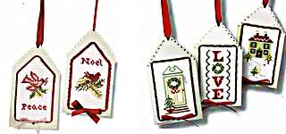 Click for more details of French Christmas Gift Tags (cross stitch) by JBW Designs