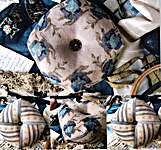 Click/tap for more details of French Flea Market Biscornu (cross stitch) by Heartstring Samplery