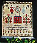 Click/tap for more details of Friends Are The Flowers (cross stitch) by Mill on the Floss Samplers