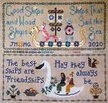 Click/tap for more details of Friendship Sampler (cross stitch) by The Blue Flower