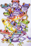 Click for more details of Frog Pile (cross stitch) by Design Works