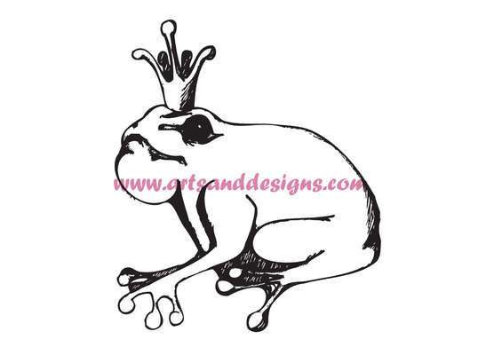 Click for more details of Frog Prince Digital Stamp (digital downloads) by Julie Lynes