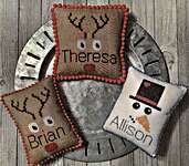 Click/tap for more details of Frosty and Friends (cross stitch) by Needle Bling Designs