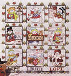 Click/tap for more details of Frosty Friends Blocks (cross stitch) by Stoney Creek