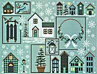 Click/tap for more details of Frosty Nights (cross stitch) by Erin Elizabeth Designs