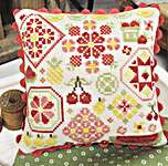 Click/tap for more details of Fruit Salad Quaker (cross stitch) by Primrose Cottage Stitches