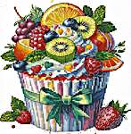 Click for more details of Fruits Cupcake (cross stitch) by Les Petites Croix de Lucie