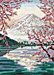 Click for more details of Fujiyama and Lake Kawaguchi (cross stitch) by Oven Company