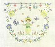 Click/tap for more details of Garden Baby Boy (cross stitch) by Marie-Anne Rethoret-Melin