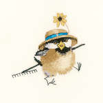 Click/tap for more details of Gardener Chick (cross stitch) by Valerie Pfeiffer