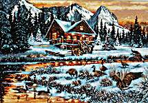 Click for more details of Geese on the Stream (cross stitch) by Luca - S