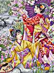 Click for more details of Geishas (cross stitch) by maia