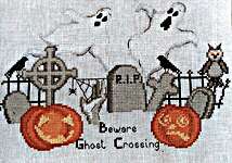 Click/tap for more details of Ghost Crossing (cross stitch) by Serenita di Campagna