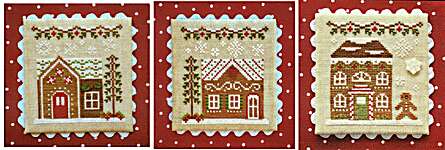 Click for more details of Gingerbread Houses (cross stitch) by Country Cottage Needleworks